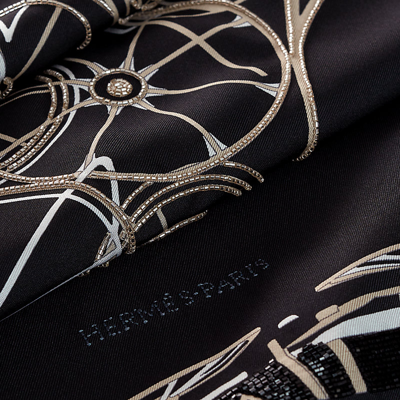Complication Equestre embroidered scarf 90 | Hermès Mainland